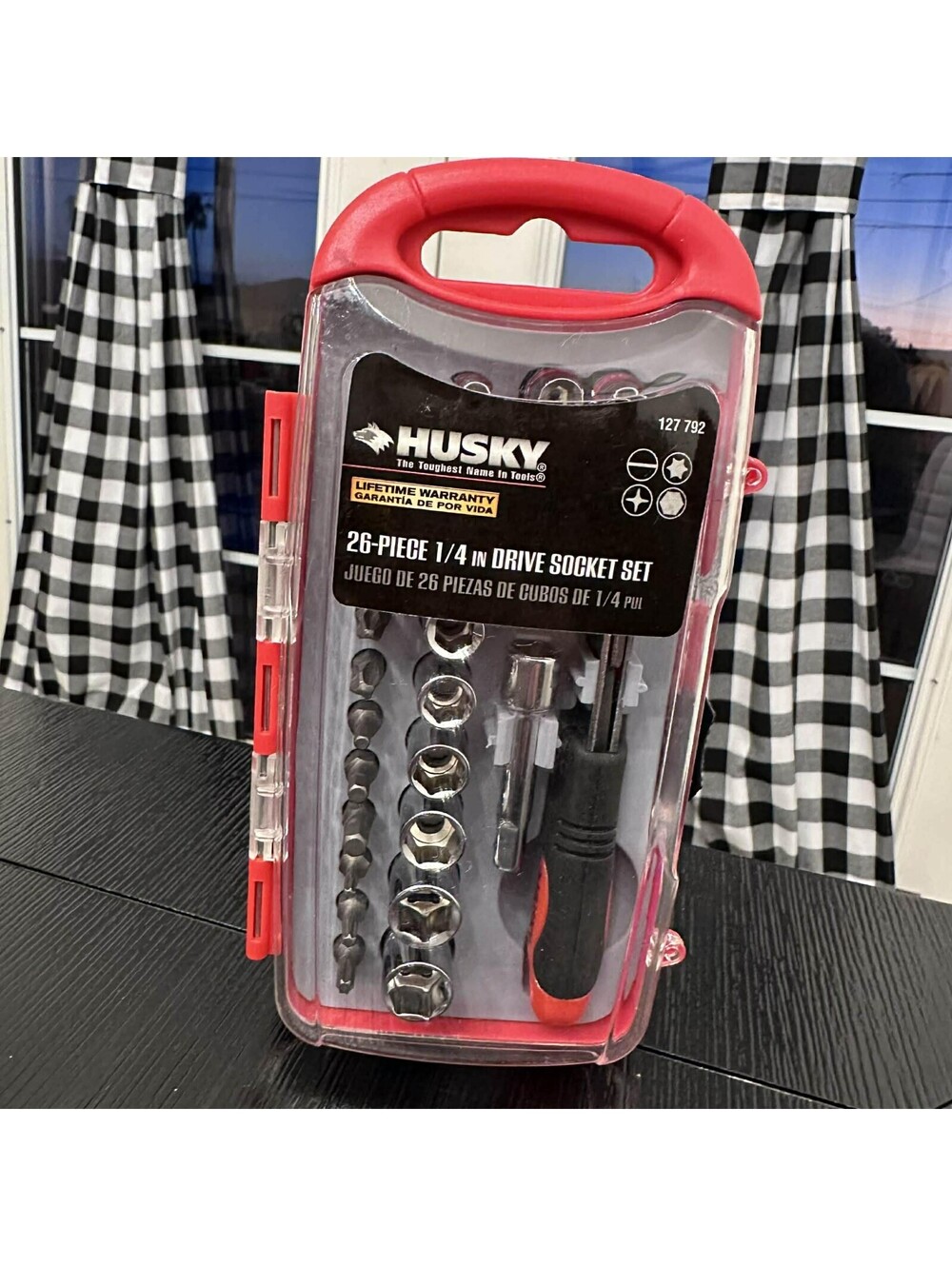 Husky 26 Pc 1/4" Drive Socket Set Screwdriver Bits With Case EUC